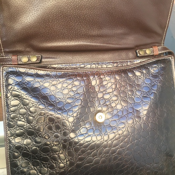 Gianfranco Ferré Italian Leather Bag or Oversized clutch 1980’s - Picture 4 of 7